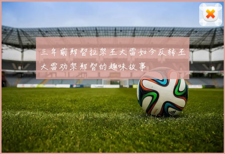 三年前郑智拉架王大雷如今反转王大雷劝架郑智的趣味故事